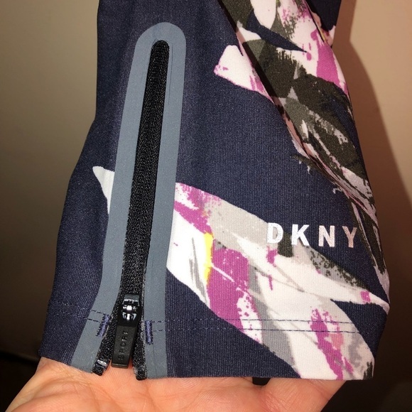 DKNY Sport Floral High Waist 7/8 Length Leggings Size Large - Picture 5 of 7